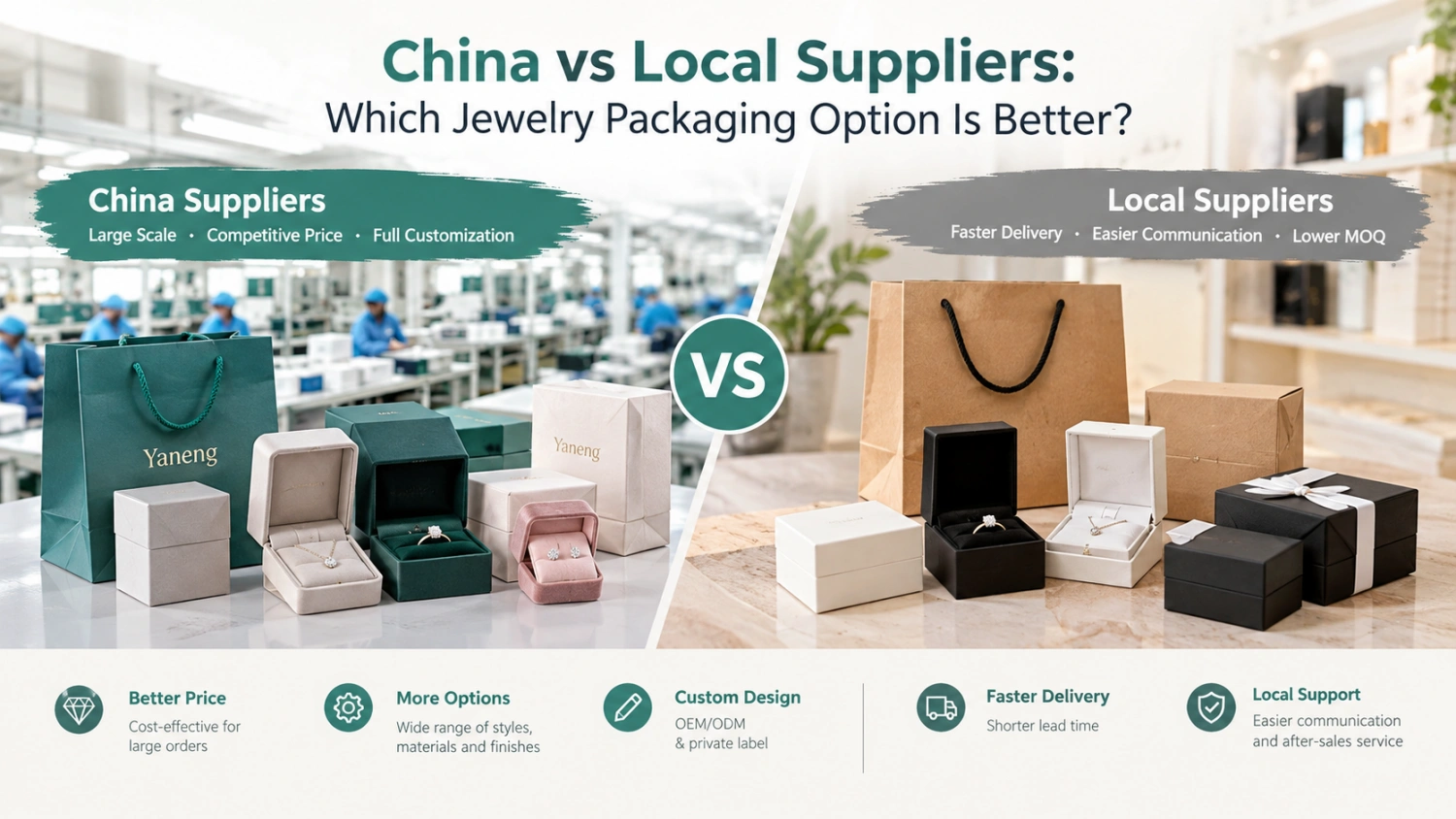 China vs Local Suppliers: Which Jewelry Packaging Option Is Better?