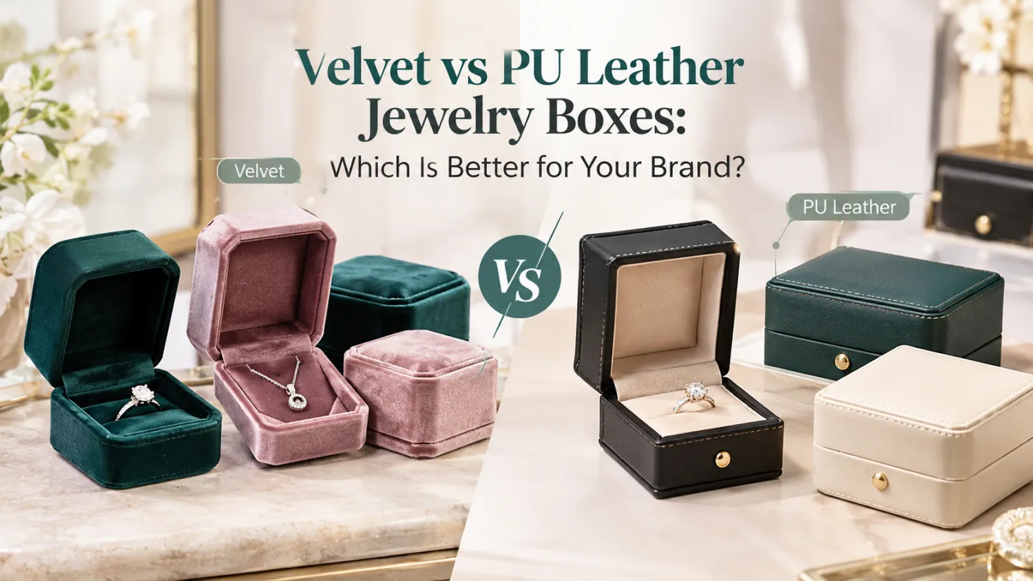 Velvet vs PU Leather Jewelry Boxes: Which Is Better for Your Brand?